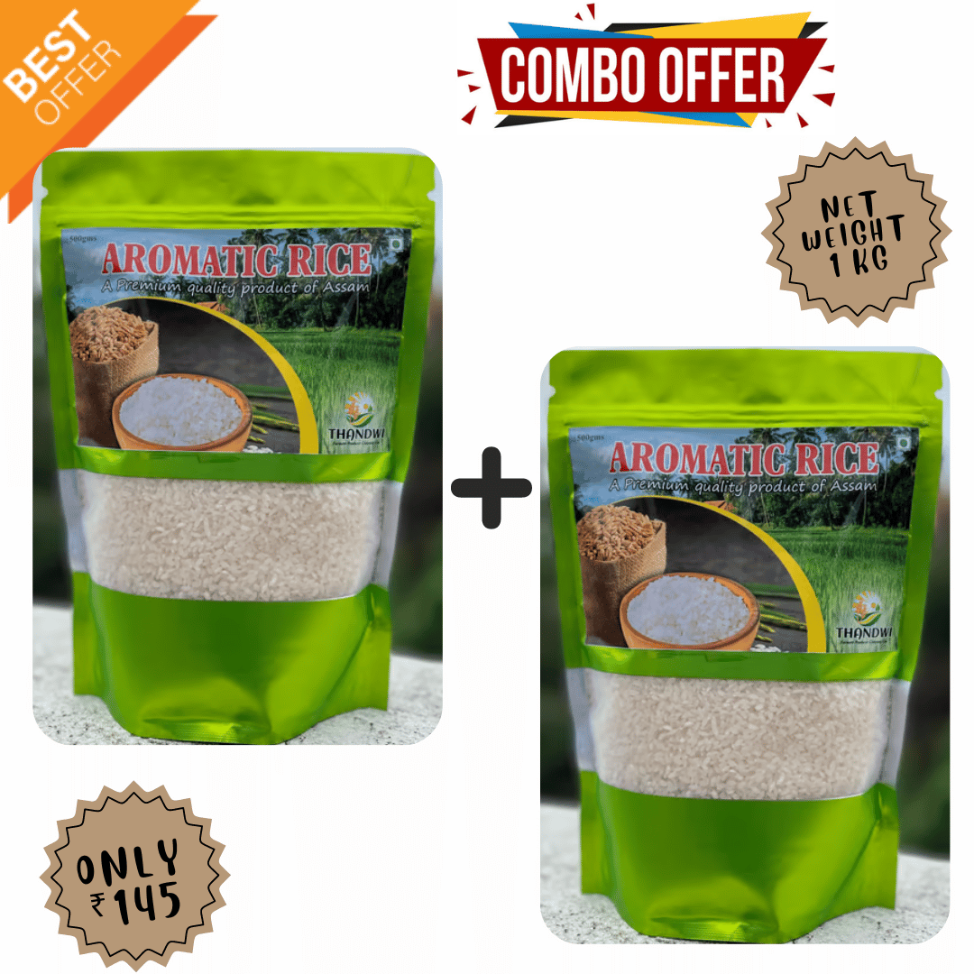 Aromatic Rice Variety: JWSA (Joha Rice) - Combo pack 1kg