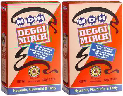 MDH Spices | Deggi Chilli Powder | Deggi Mirch | 100 gm Each | Pack of 2 | 200 Gm Pack