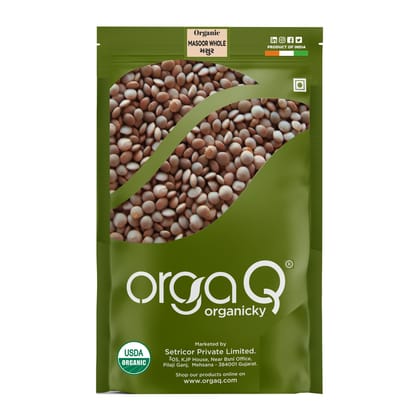 OrgaQ Organicky Organic Unpolished Red Masoor Whole OrgaQ Organicky Organic Unpolished Red Masoor Whole