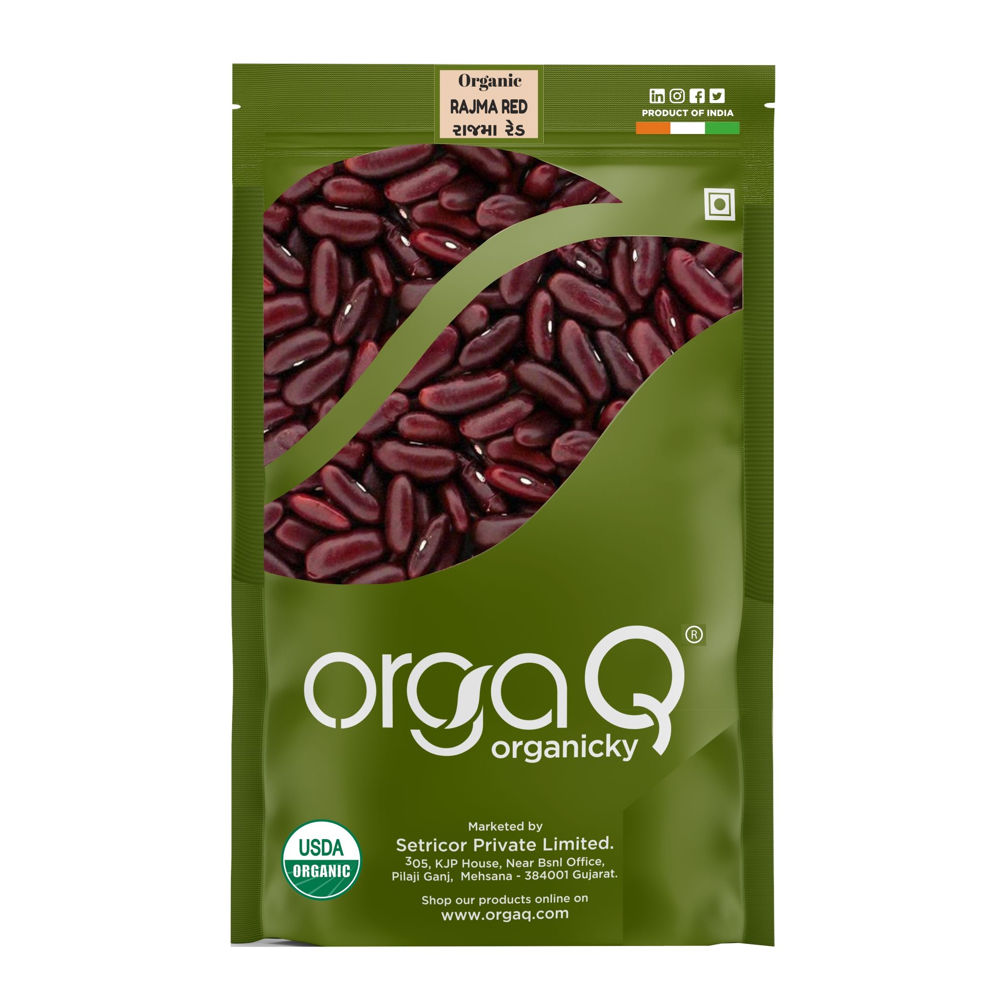 OrgaQ Organicky Organic Rajma Red Beans