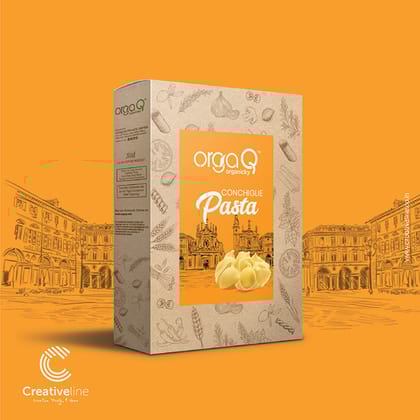 Orgaq Organicky Organic Conchiglie/Cpccoplette Pasta Healthy and Delicious for Snacks