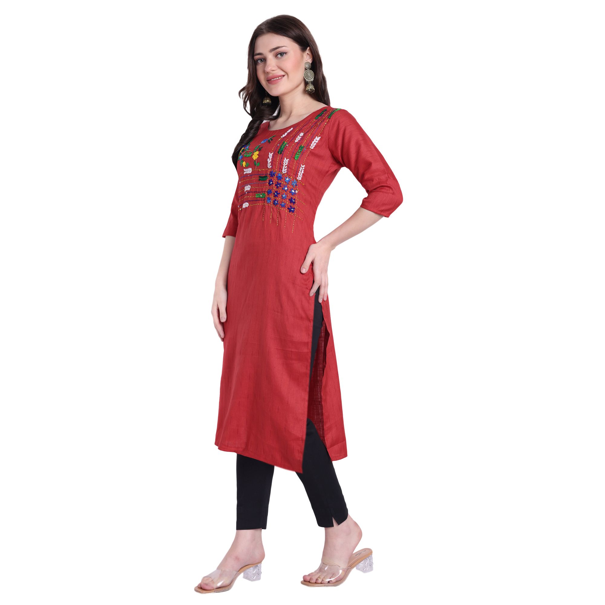 Manasi Craft Women's Embroidered Cotton Kurti NABARD supported SHGs/JLGs/POs