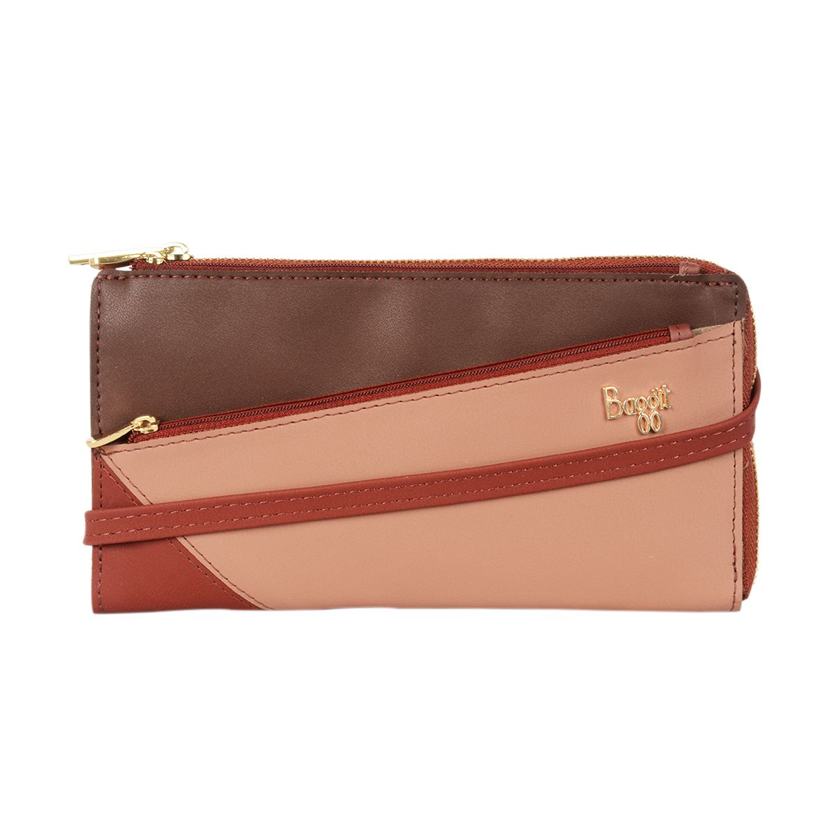 LJ LOOPSIDED T WALLETS ZIPAROUND XL RUST