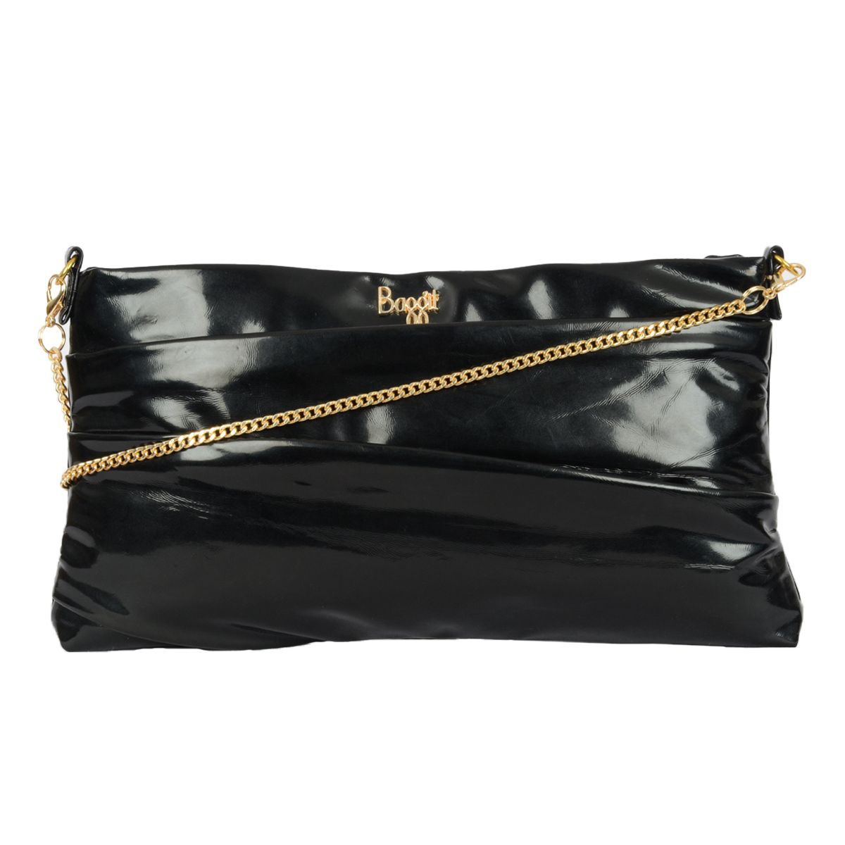 L SHINNY CLUTCH S-CLUTCH BLACK