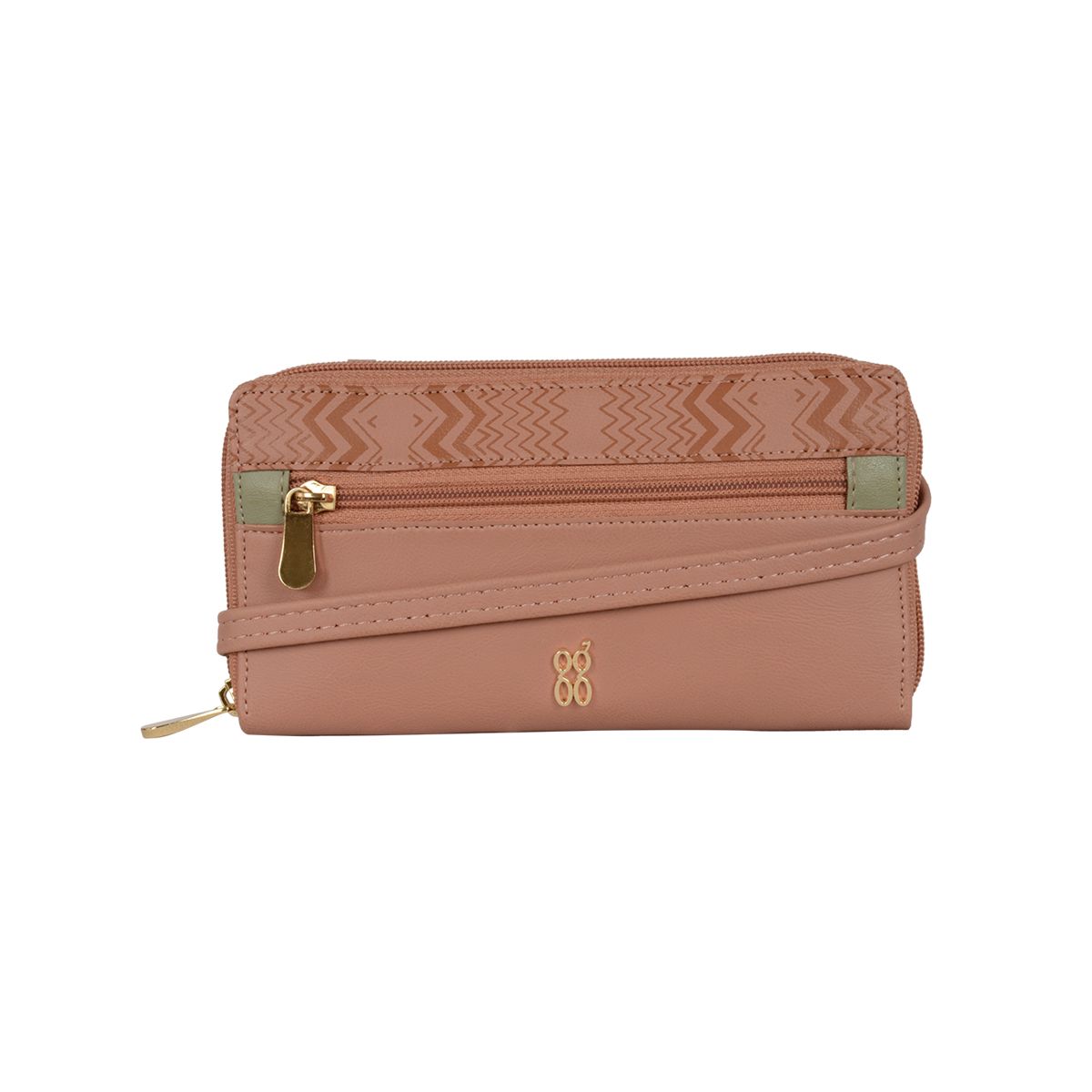 LZXE WAXY WALLETS ZIPAROUND L ROSE
