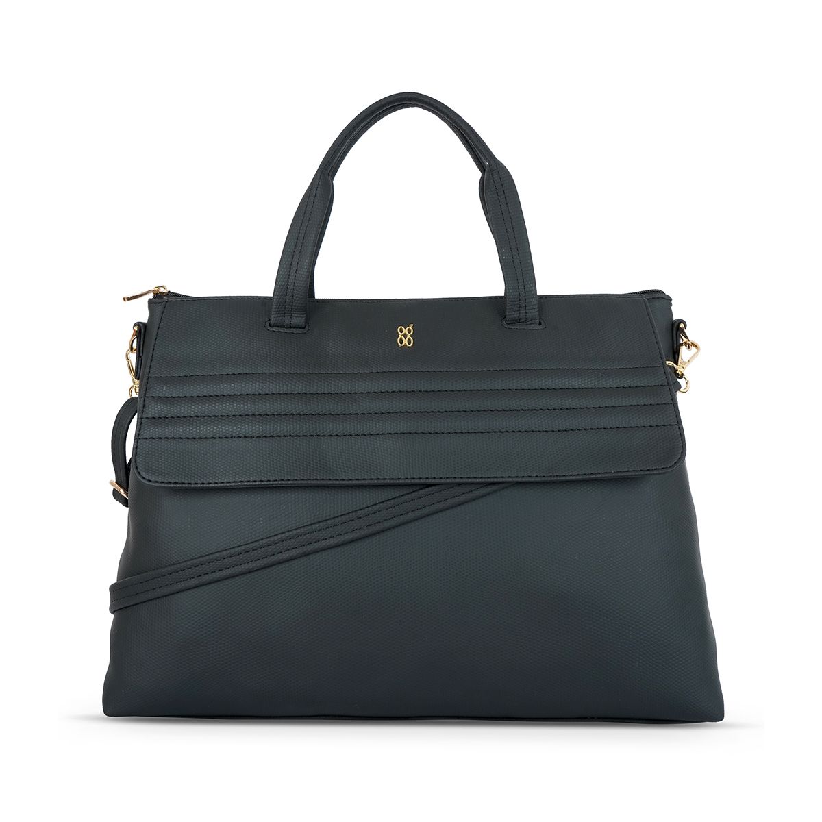 LXE PLAIT E FLOATER SATCHEL L2 BLACK