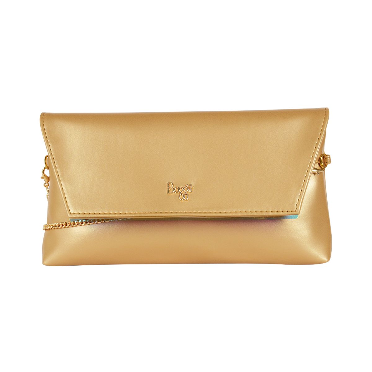 L LONGITUDE AZORA GOLD CLUTCH