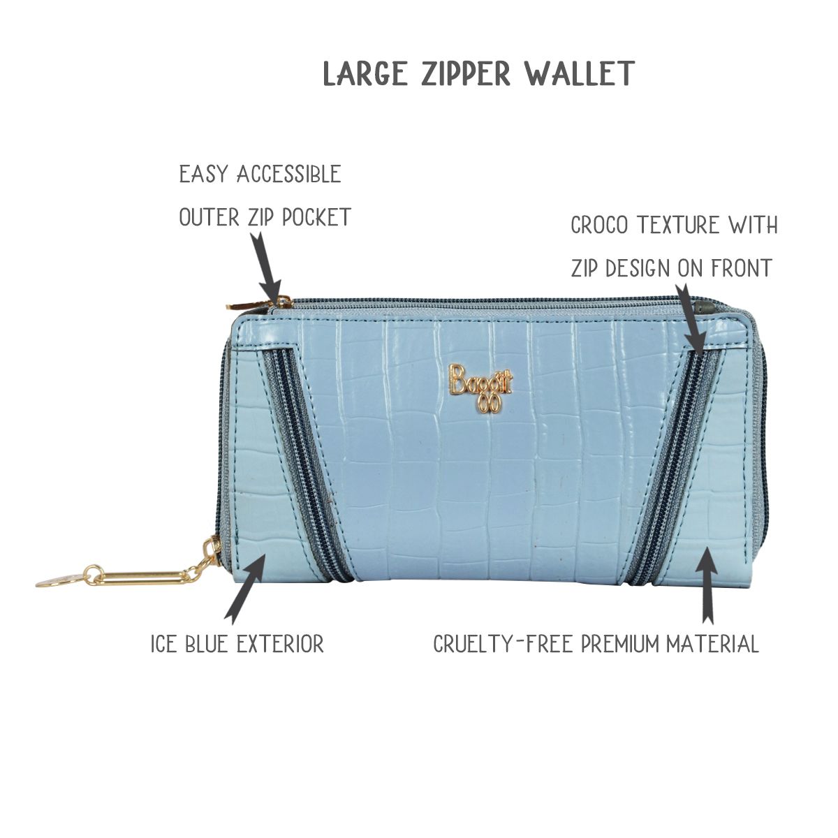 LW LOLA CROCS 5 SHIN  WALLET