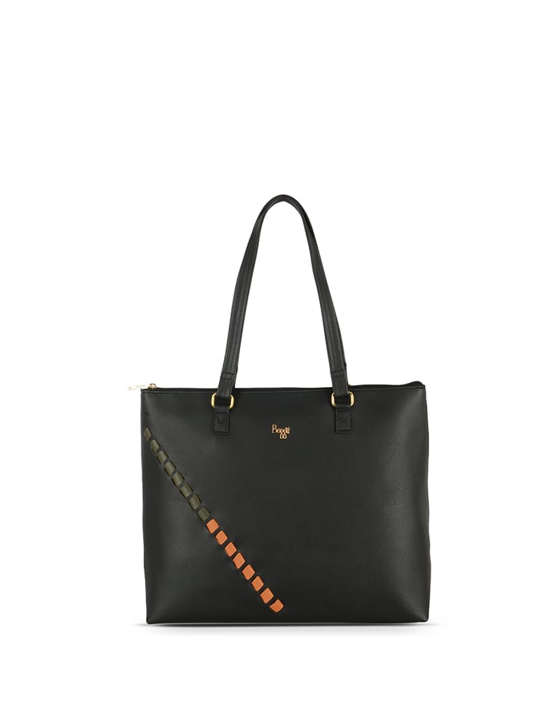 L LUKXY Y G Z AUDREY 5 HD BLACK TOTE