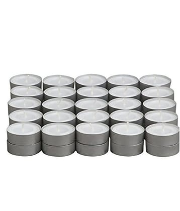 Unscented Decorative Tealight Candles | Wax Tealight Candle | 8 gm, 50 Pcs| Unscented Smokeless Candles | 2 Hours Burning Time | for Home Decoration & Celebration - By Marigold Stores® Unscented Decorative Tealight Candles | Wax Tealight Candle | 8 gm, 50 Pcs| Unscented Smokeless Candles | 2 Hours Burning Time | for Home Decoration & Celebration - By Marigold Stores®