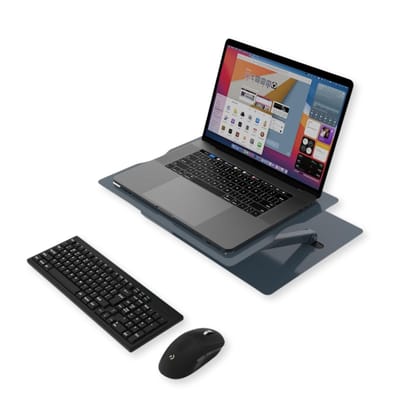 Opus Indigo Uplyft Laptop Stand for Desk Ergonomic Sit to Stand Holder and Desk Convertor Adjustable Height from 2" to 12" Supports up to 15 Kg Compatible with All Laptops and Computer Tablets Opus Indigo Uplyft Laptop Stand for Desk Ergonomic Sit to Stand Holder and Desk Convertor Adjustable Height from 2" to 12" Supports up to 15 Kg Compatible with All Laptops and Computer Tablets