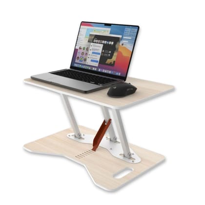 Opus Indigo Mudra Tablet Compact Multipurpose Laptop Table for Children and Floor Work Foldable & Portable with Adjustable Height Sit & Stand Desk Converter Engineered Wood Table Top - Pine Colour Opus Indigo Mudra Tablet Compact Multipurpose Laptop Table for Children and Floor Work Foldable & Portable with Adjustable Height Sit & Stand Desk Converter Engineered Wood Table Top - Pine Colour