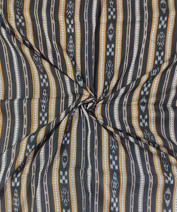 2.5m Black Nuapatna Handwoven Single Ikat Shirting Materials SFCSHI0890