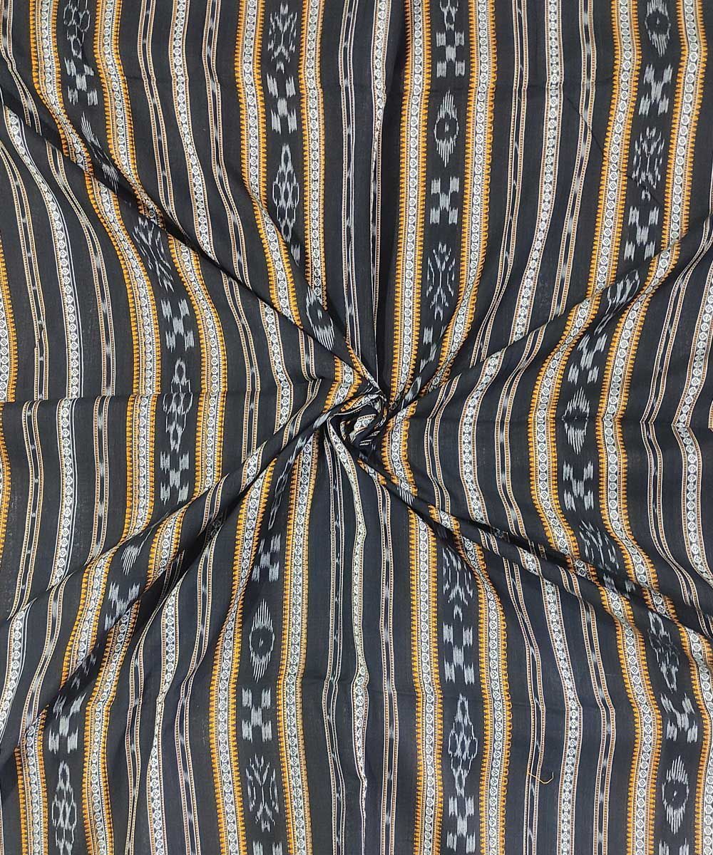 2.5m Black Nuapatna Handwoven Single Ikat Shirting Materials SFCSHI0890