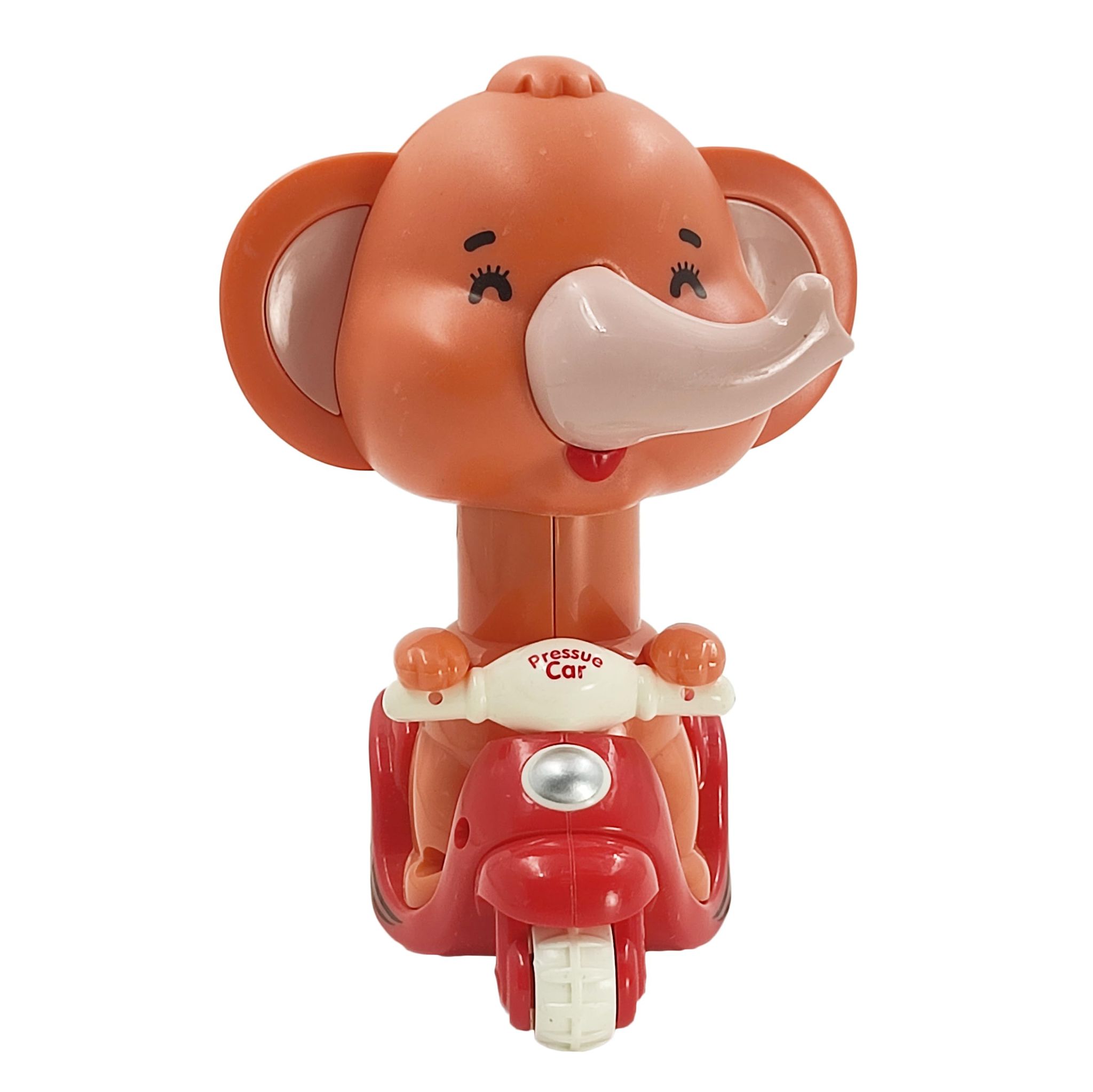 Humaira Elephant Pressure Ride Press and Go Friction Scooter Toy for Kids (Pack of 1)