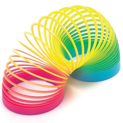 Humaira Plastic Rainbow Magic Spring Bouncy Stretchy Expandable Slinkey Toy for Kids, Multicolor, 3 Years and up (Pack of 1) Humaira Plastic Rainbow Magic Spring Bouncy Stretchy Expandable Slinkey Toy for Kids, Multicolor, 3 Years and up (Pack of 1)