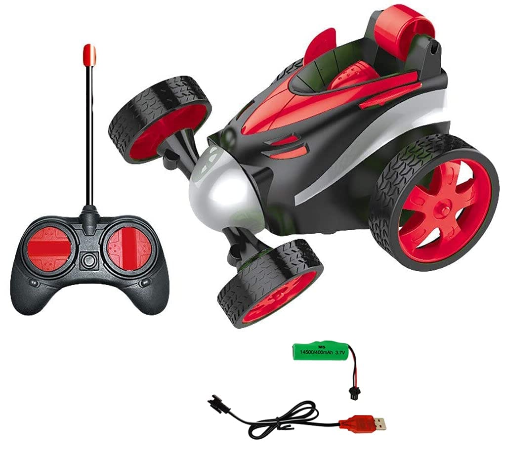 Humaira Plastic Remote Control Stunt Car RC Rechargeable Vehicle 360 Degree Rotating Rolling with Charger, Birthday Gift for Boys Kids