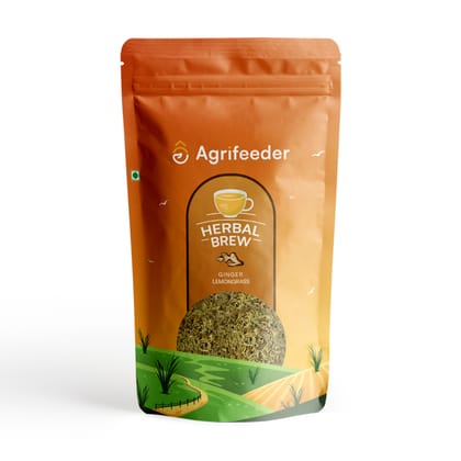 Agrifeeder Lemongrass Herbal Brew - Ginger Flavour 50gm Pouch Agrifeeder Lemongrass Herbal Brew - Ginger Flavour 50gm Pouch