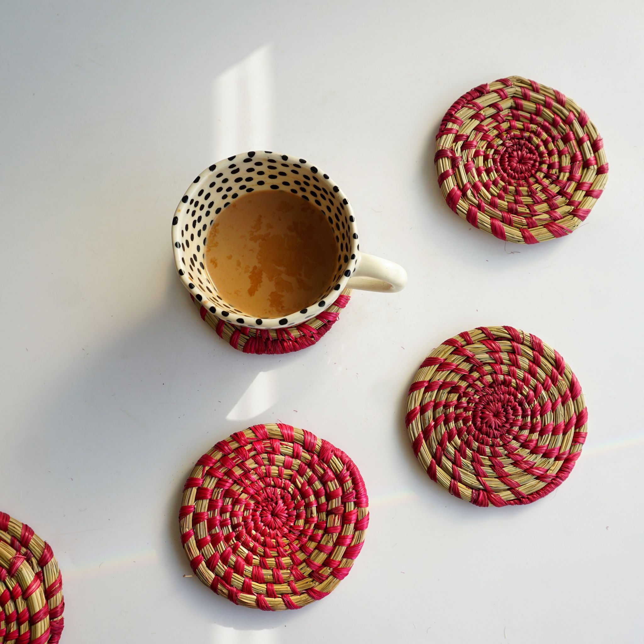 Moonj Coasters Pink (Set of Six)