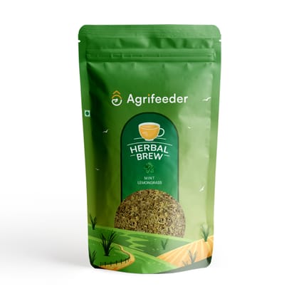 Agrifeeder Lemongrass Herbal Brew - Mint Flavour 50gm Pouch Agrifeeder Lemongrass Herbal Brew - Mint Flavour 50gm Pouch