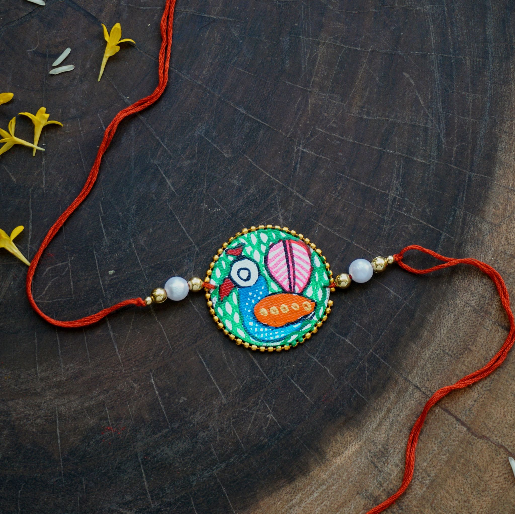 Madhubani Painting Rakhi | Duck