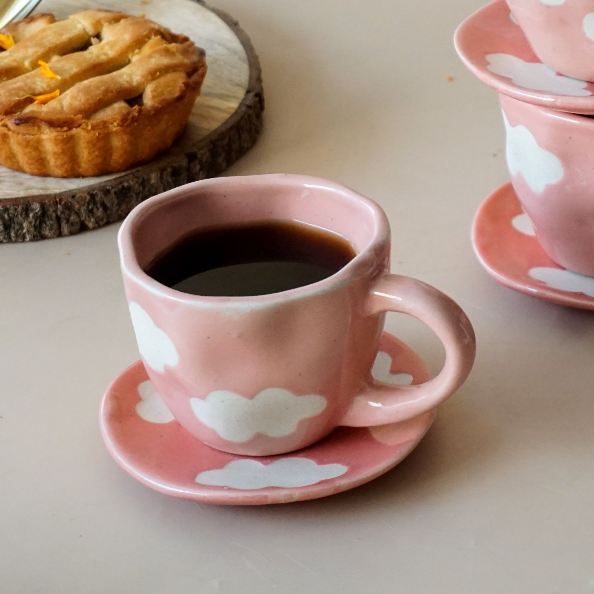 Cloud Nine Cup & Saucer | Pink