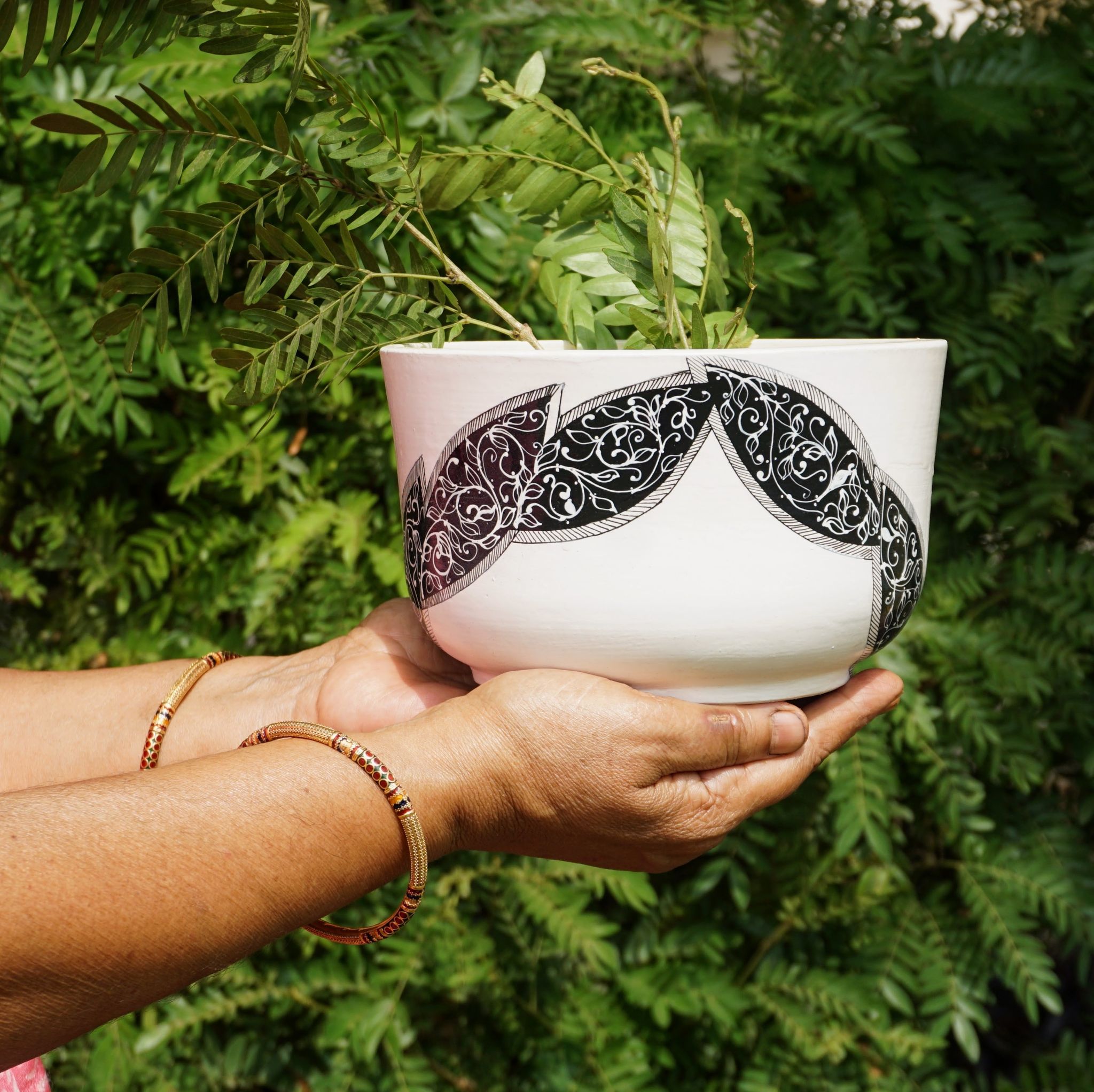 Handpainted Terracotta Planter 3