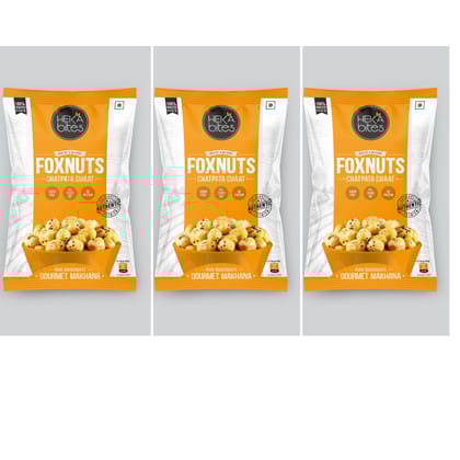 Heka Bites Chatpata Chaat Roasted Makhana 80g (Pack of 3)