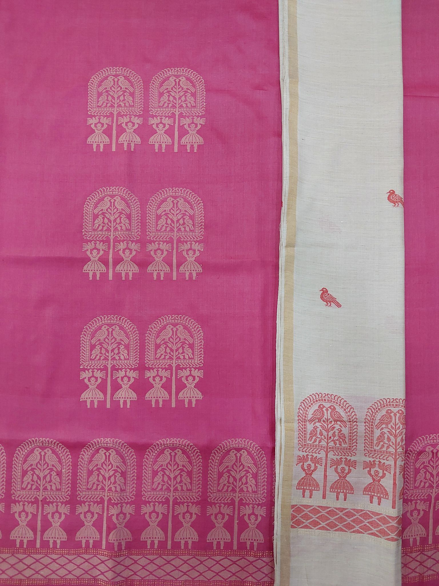 HANDLOOM  SILK SALWAR SUIT  AND DUPATTA PIECE