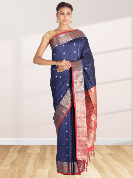 Navy Blue South Silk Saree