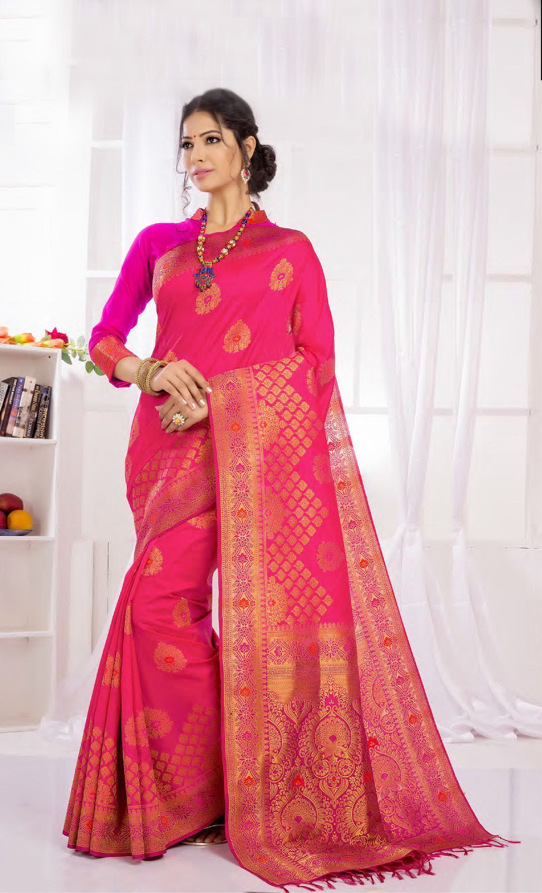 Pink Soft Silk Saree