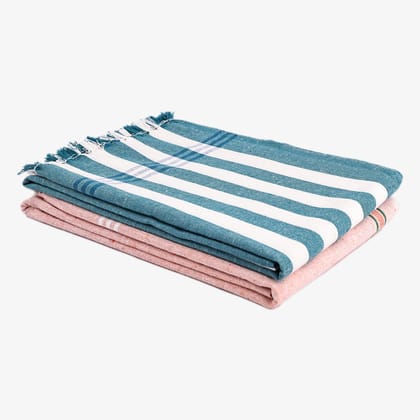 SME Handloom Cotton Bath Towels/Big Durable, Comfort Bath Towel for Men and Women Large Size Combo Pack of 2 (Green & Pink) SME Handloom Cotton Bath Towels/Big Durable, Comfort Bath Towel for Men and Women Large Size Combo Pack of 2 (Green & Pink)