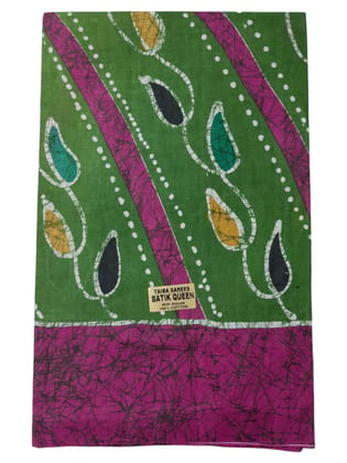 Pure cotton traditional Tie and Dye Madurai wax batik printed saree with blouse piece.