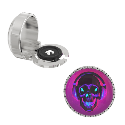 The Smart Buttons - Shirt Button Cover Cufflinks for Men - SkullBeat