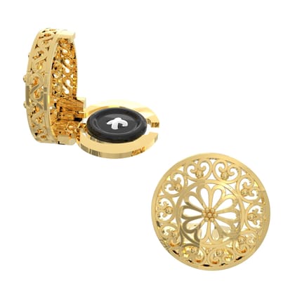 The Smart Buttons - Gold Colour Plated Shirt Button Cover Cufflinks for Men - Mandala Jali Style The Smart Buttons - Gold Colour Plated Shirt Button Cover Cufflinks for Men - Mandala Jali Style