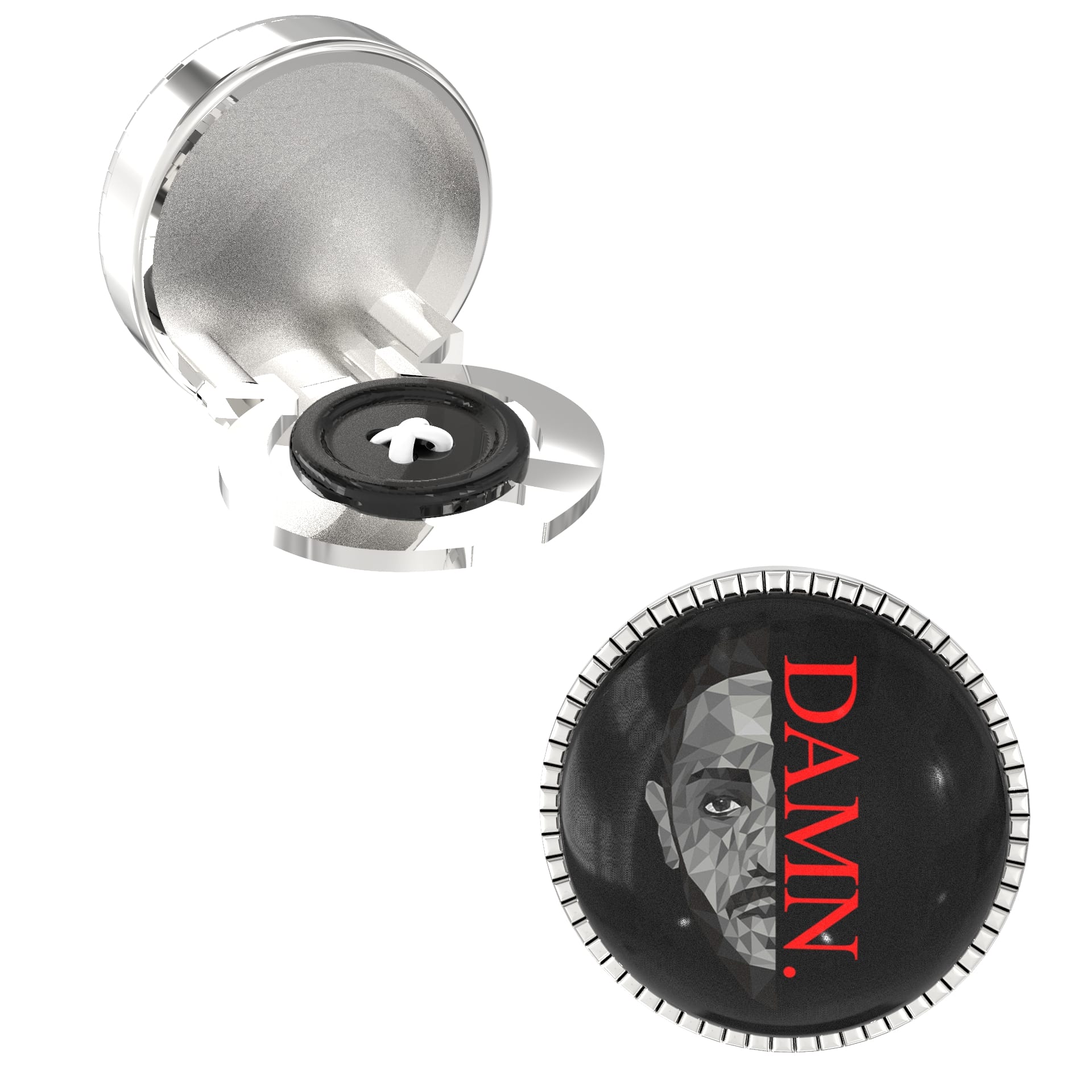 The Smart Buttons - Shirt Button Cover Cufflinks for Men - Kendrick Lamar Style