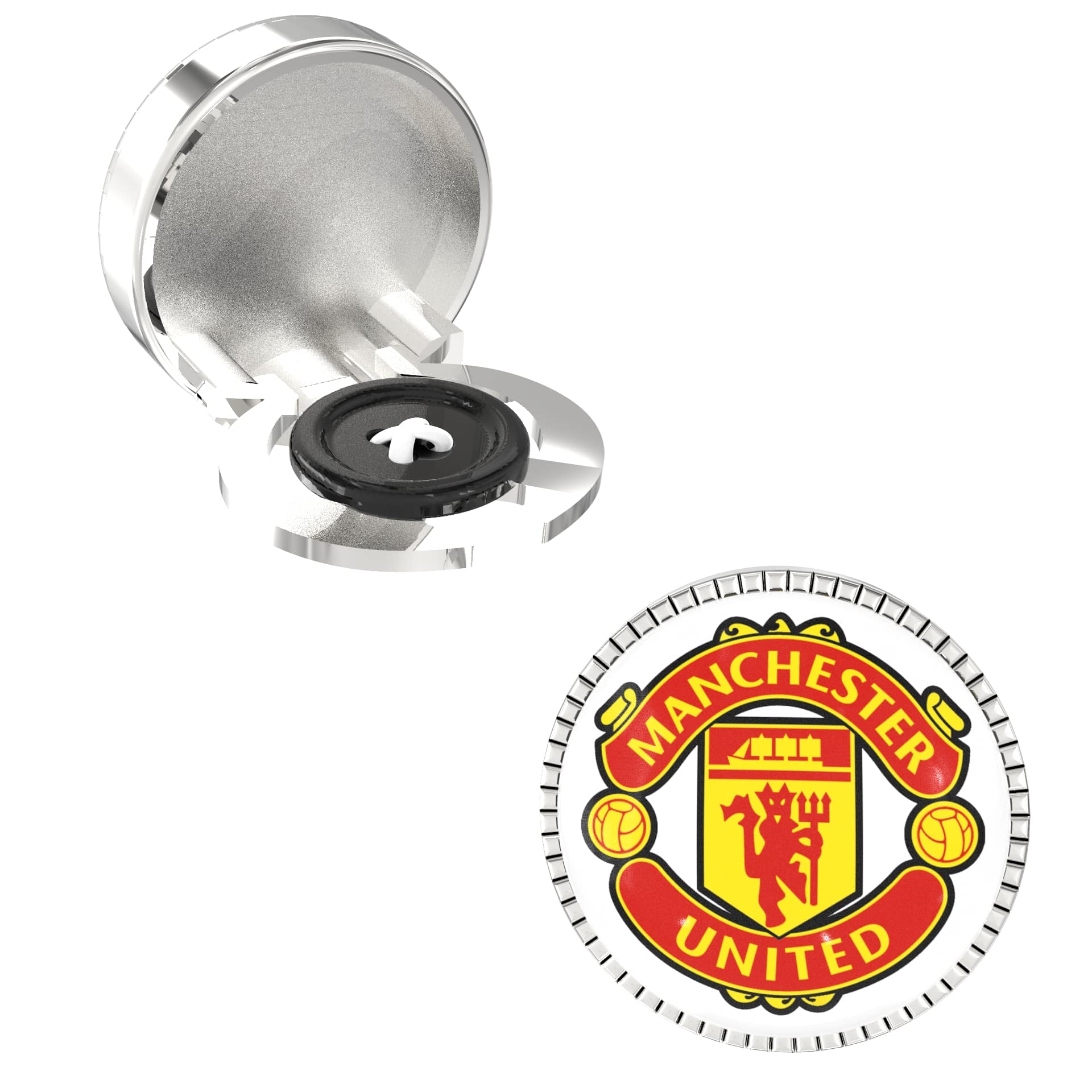 The Smart Buttons - Shirt Button Cover Cufflinks for Men - Manchester United Style