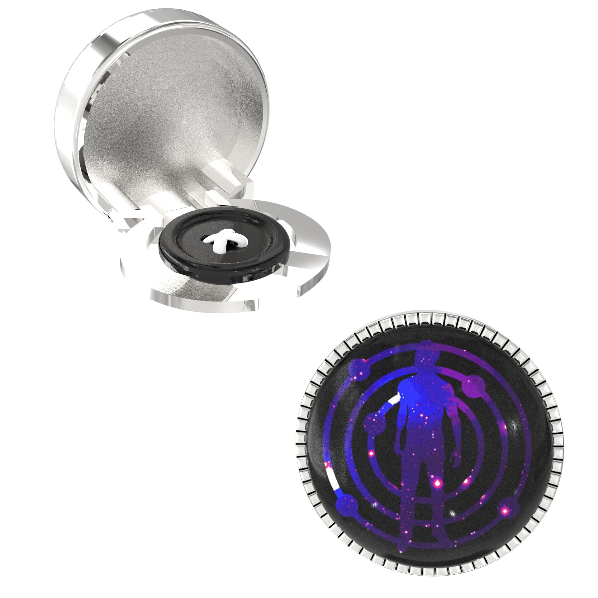 The Smart Buttons - Shirt Button Cover Cufflinks for Men - Kid Cudi Style