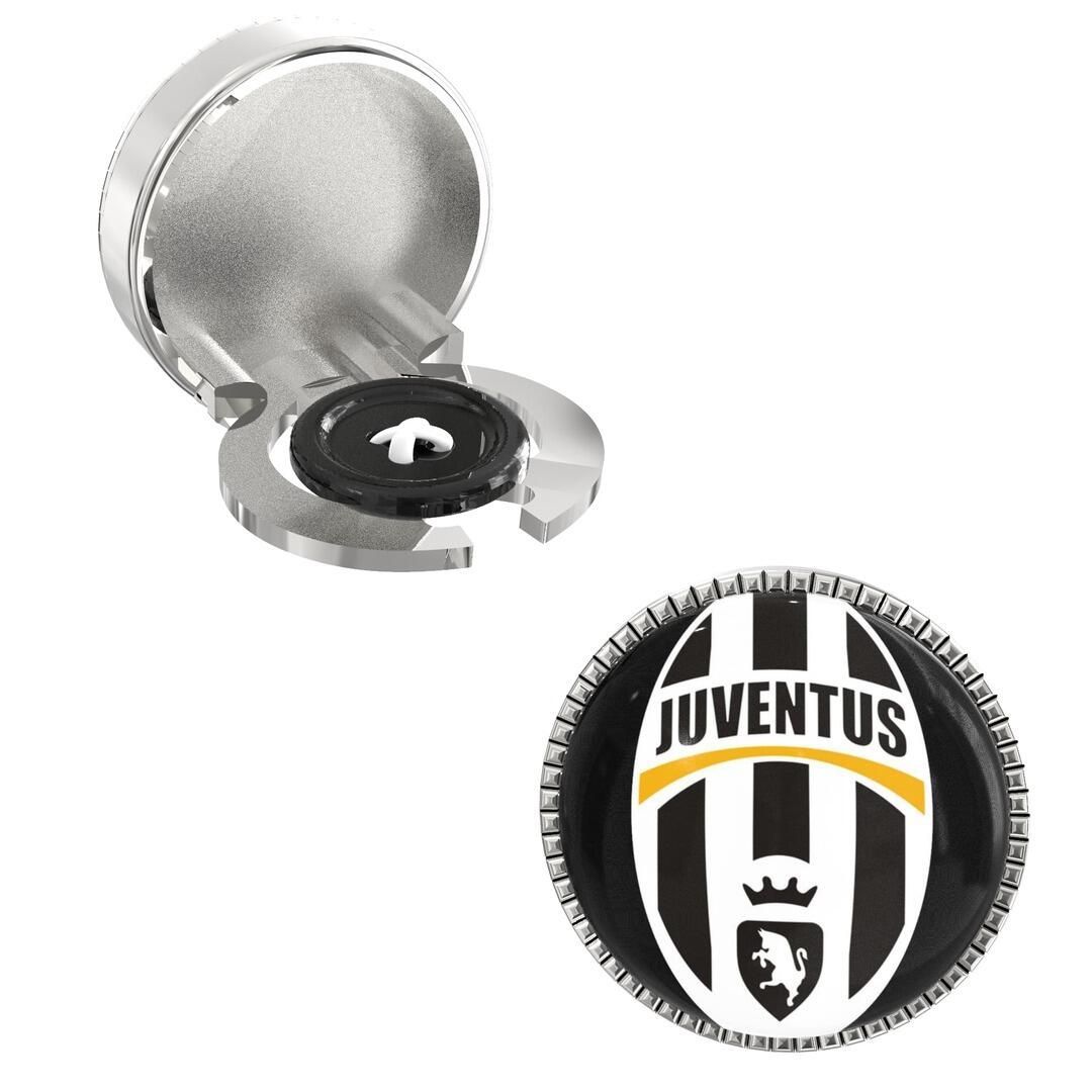 The Smart Buttons - Shirt Button Cover Cufflinks for Men - Juventus FC Style