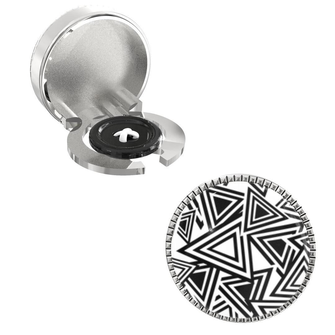 The Smart Buttons -  Shirt Button Cover Cufflinks for Men - Glow In The Dark Design Pattern