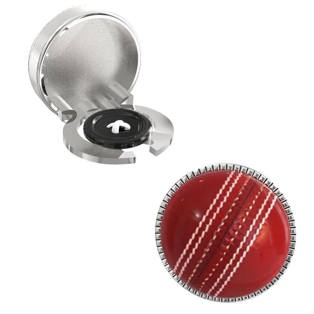 The Smart Buttons - Shirt Button Cover Cufflinks for Men - Cricket Design Pattern