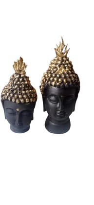 Handcrafted Polyresin Buddha Statues: Ideal for Home Decor and Gifting Set of 2. Handcrafted Polyresin Buddha Statues: Ideal for Home Decor and Gifting Set of 2.