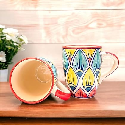 STOREPEDIA Handmade Ceramic Coffee Mug, Coffee, Soup Tea, Chai Milk Mugs, Cups for Daily, Office, Home Multipurpose Use, Microwave Dishwasher Safe Large Size, 400 ml Set of 2, MultiColor STOREPEDIA Handmade Ceramic Coffee Mug, Coffee, Soup Tea, Chai Milk Mugs, Cups for Daily, Office, Home Multipurpose Use, Microwave Dishwasher Safe Large Size, 400 ml Set of 2, MultiColor