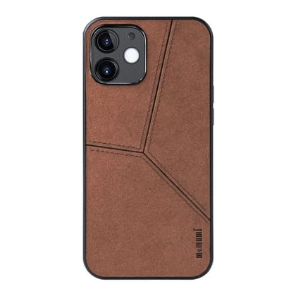 Memumi Lord Howe Series Canvas Back Cover Case for Apple iPhone 12 Mini - Brown (5.4")