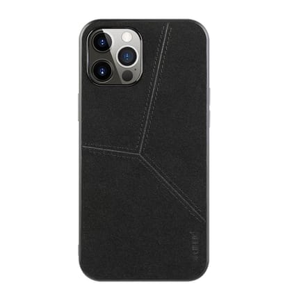 Memumi Lord Howe Series Canvas Back Cover Case for Apple iPhone 12/12 Pro - Black (6.1")