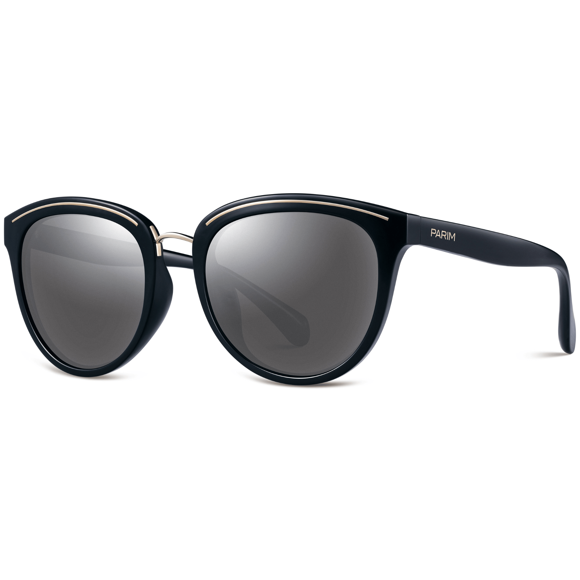 PARIM Polarized Women's Cat-eye Sunglasses Black Frame / Grey Lenses | SKU 11044 B1