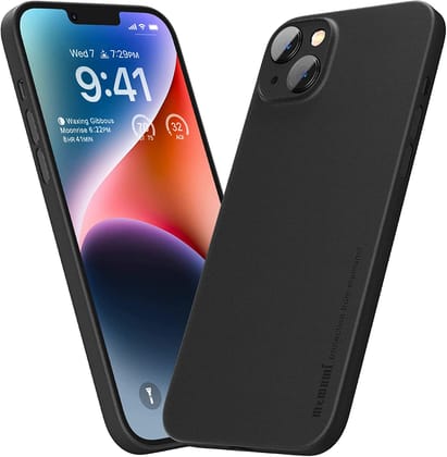 Memumi Ultra Slim 0.3mm Back Cover Case for Apple iPhone 14 (6.1") - Black