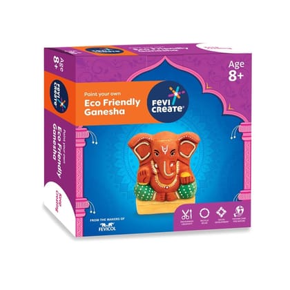 Pidilite Fevicreate EcoFriendly DIY Art & Craft Ganesha Kit, Contains Murti Made up of WaterSoluble Natural Clay, Fevicol MR, Rangeela Tempera Colours Best Gift for Kids Boys & Girls 8 Years+ Pidilite Fevicreate EcoFriendly DIY Art & Craft Ganesha Kit, Contains Murti Made up of WaterSoluble Natural Clay, Fevicol MR, Rangeela Tempera Colours Best Gift for Kids Boys & Girls 8 Years+