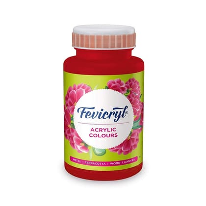 Fevicryl Acrylic Colour, Art &Craft Paint, DIY Paint, Rich Pigment, NonCraking Paint for Canvas, Wood, Leather, Earthenware, Metal Ideal for Artists |Crimson, 500ml Fevicryl Acrylic Colour, Art &Craft Paint, DIY Paint, Rich Pigment, NonCraking Paint for Canvas, Wood, Leather, Earthenware, Metal Ideal for Artists |Crimson, 500ml