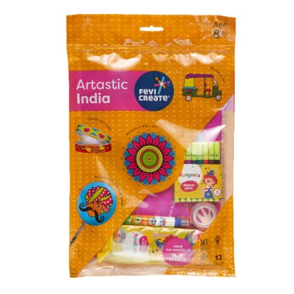 Pidilite Fevicreate Artastic India DIY Art & Craft Kit Includes Project Book with 12 Activities, Rangeela Tempera Colours, Fevicol MR & More| Best Gift for Boys & Girls Age 5 Years+ Pidilite Fevicreate Artastic India DIY Art & Craft Kit Includes Project Book with 12 Activities, Rangeela Tempera Colours, Fevicol MR & More| Best Gift for Boys & Girls Age 5 Years+